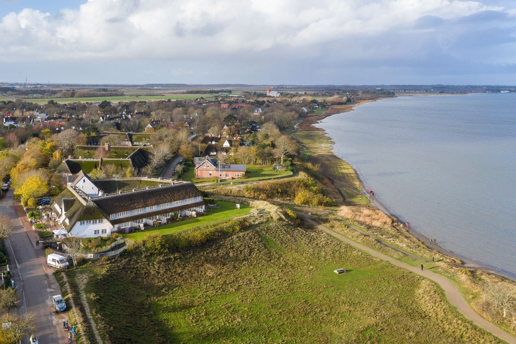 Vogelperspektive auf Keitum und die Nordsee