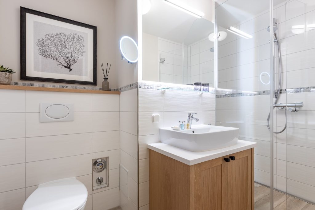 Badezimmer in Ferienwohnung Keitum