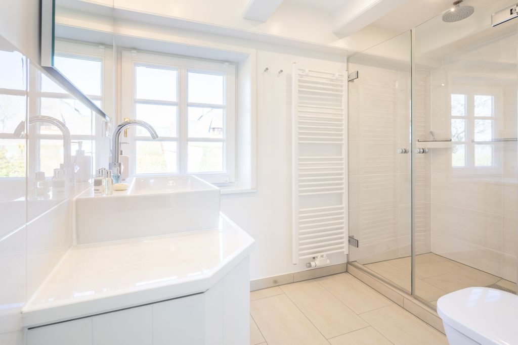 Bad in Ferienwohnung Keitum