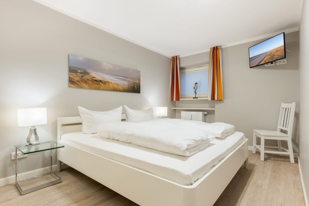 Bett in Ferienwohnung Keitum