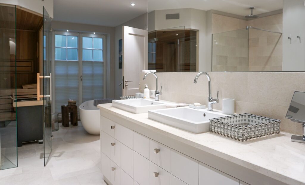 Badezimmer in Ferienhaus in Rügen