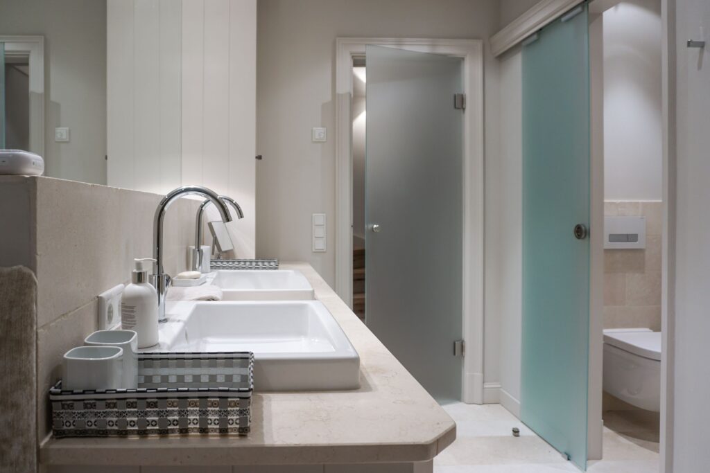 Badezimmer in Ferienhaus in Rügen