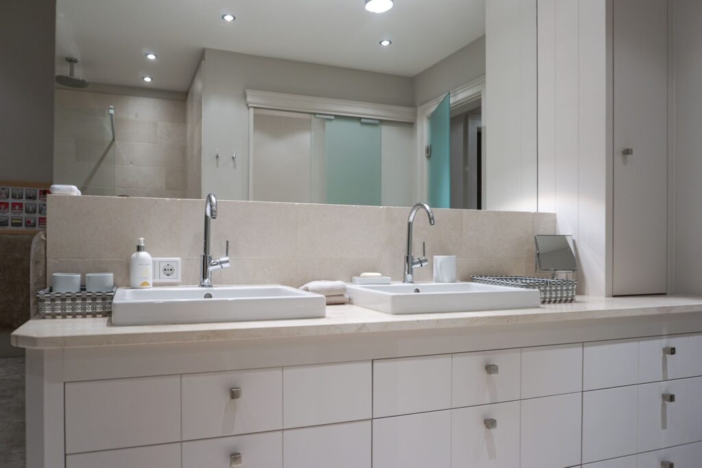 Badezimmer in Ferienhaus in Rügen