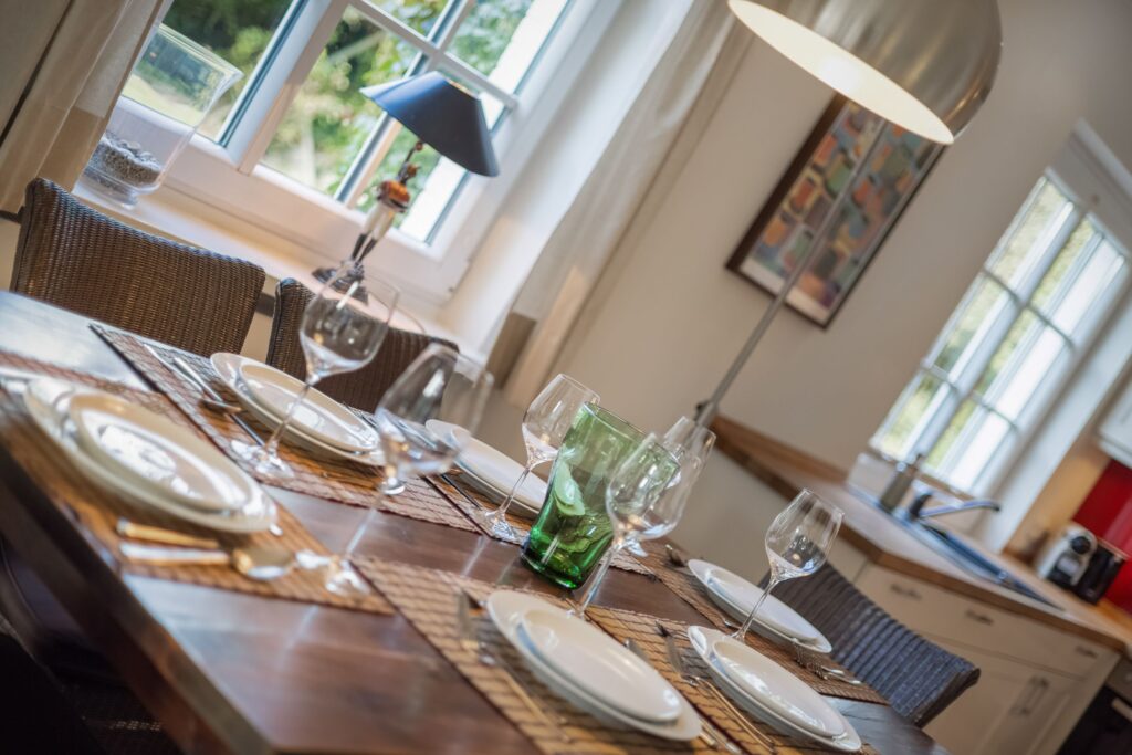 Esstisch in Ferienhaus auf Sylt