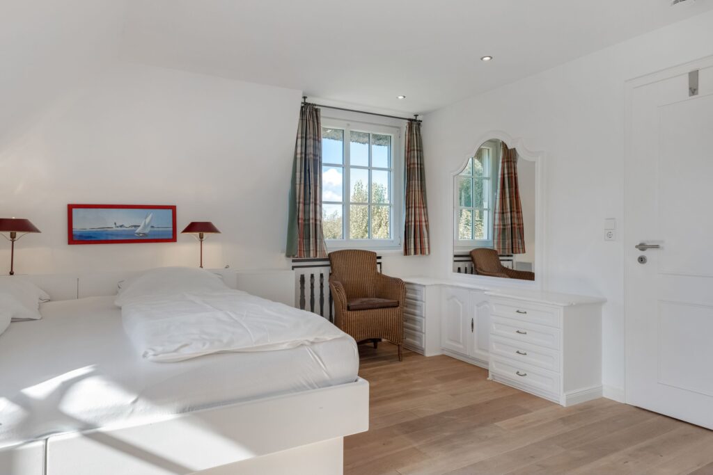 Schlafzimmer in Ferienhaus auf Sylt