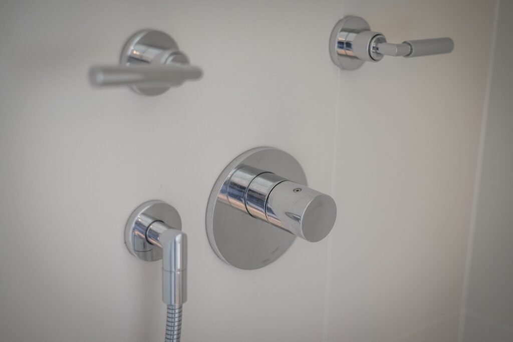 Dusche in Ferienhaus auf Sylt