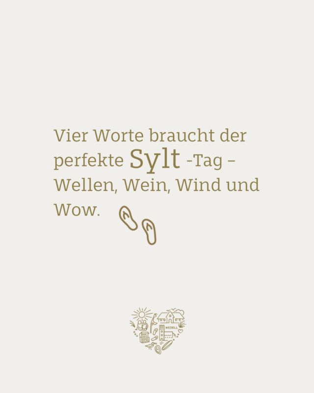 Aufstehen, rein ins Wasser. 🌊 Danach eine Brise im Haar und ein Glas in der Hand 🍷 – mit Blick aufs Meer. Sylt liefert den Rest: Weite, Freiheit und Sonnenuntergänge, die nicht mal Instagram filtern muss. Kein Schnickschnack. Nur Sylt. Nur wow. ❤️

#sylt #syltliebe #sylturlaub #urlaub #meer #wein #freiheit #glück #wedellurlaub